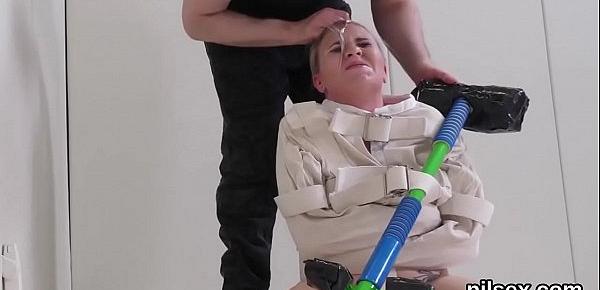  Slutty teenie is taken in anal asylum for awkward treatment